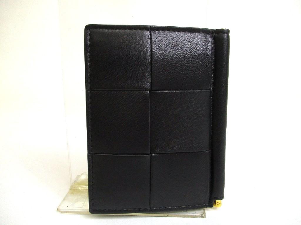 Оригинальный мужской кошелек BOTTEGA VENETA Cassette, черный, из кожи, складной, для купюр #a999 Открытая коробка