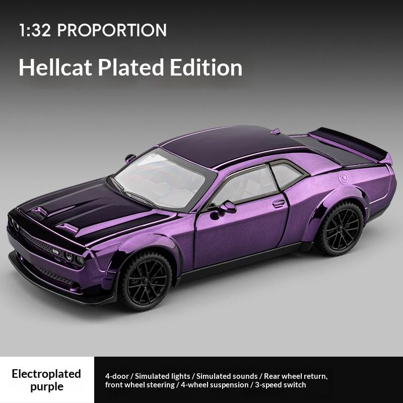 1:Масштаб 1:32 Hellcat Литье под давлением из цинкового сплава Симуляция Гальванизированный Суперкар Американский Мускул Спортивный Автомобиль Challenger Str Модель Автомобиля