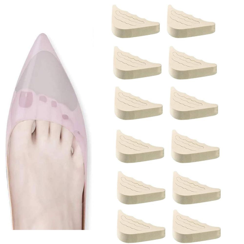 6 Pairs Adjustable Toe Filling Insoles for Forefoot Sponge Toe Plug Shoe Inserts, Foot Pads for Flat Sneakers & High Heels