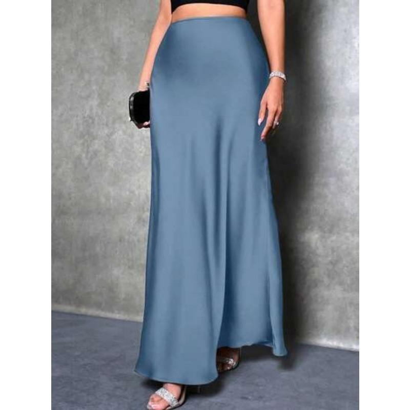 Женская весенняя мода новая простая длинная юбка