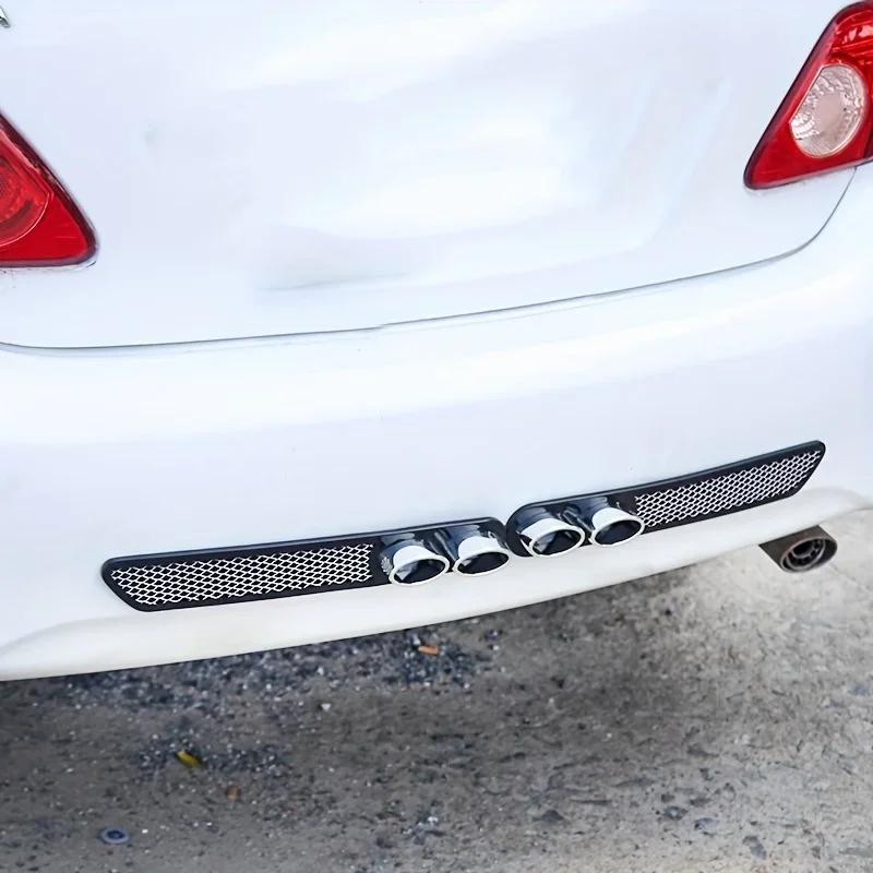 1 Пара Универсальная Вентиляционная Решетка Выхлопная Труба Глушителя Автомобиль Авто Стайлинг Поддельная Декоративная Автомобильная Декоративная Форсунка Поддельное Выхлопное Отверстие