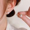 Pearl Gold Stud Earrings Simple and Small Temperament Earrings French Fashion Earrings Women's High Sense