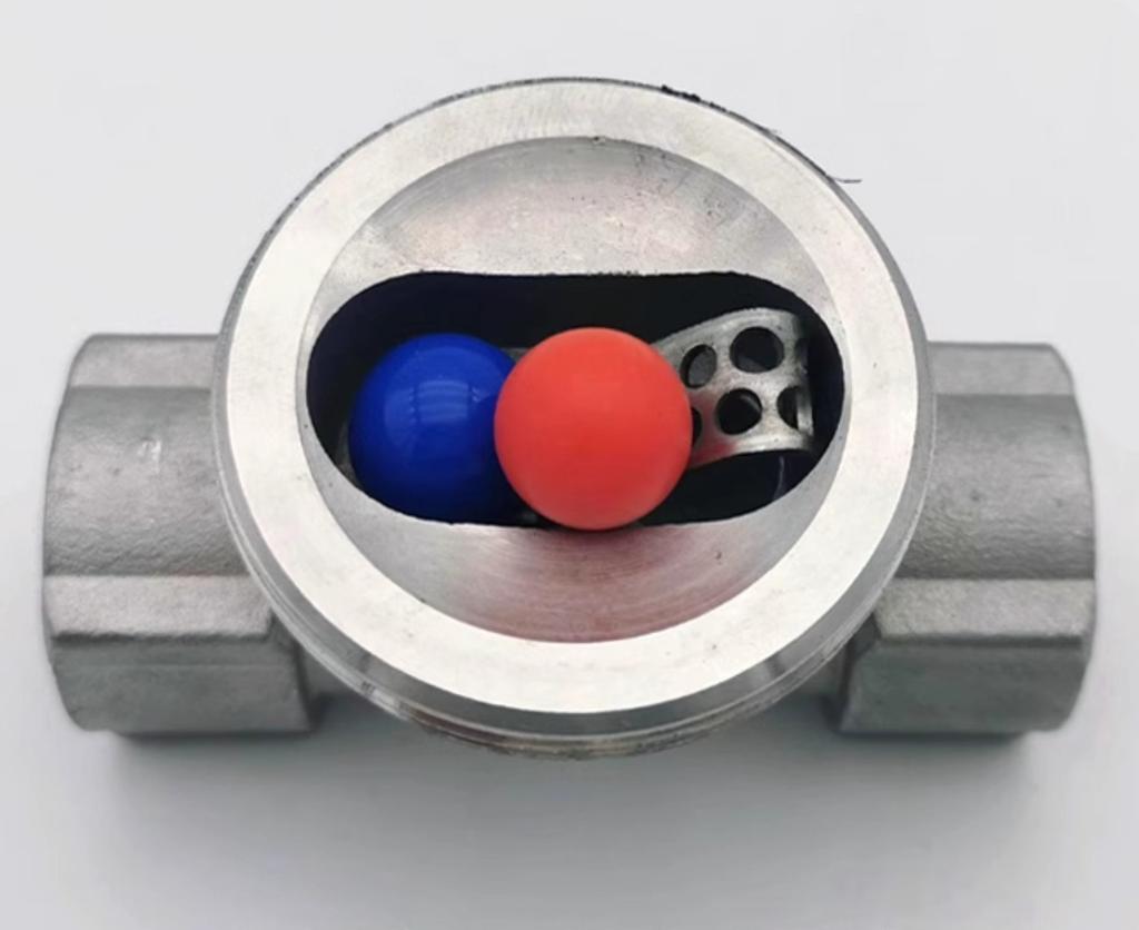 1/2" 3/4" 1" BSPT Внутренняя резьба Нержавеющая сталь 304 Смотровое стекло для окна Поплавковый шарик Индикатор потока Вода Масло
