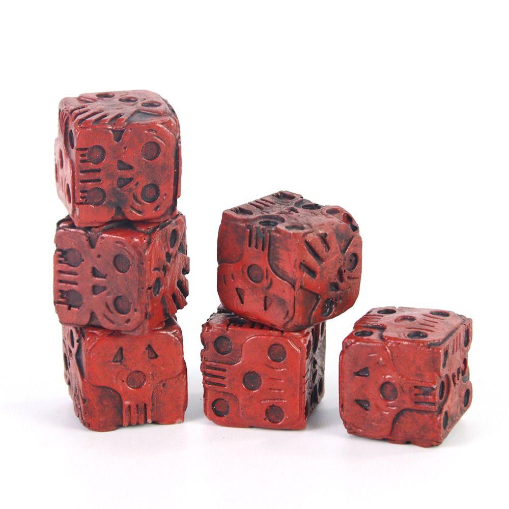 Durable Skull Dice Hand Carved Skeleton Cube Dice Ghostly Dice Set  Halloween