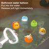Набор светящихся игрушек для ванны в виде животных, светящаяся игрушка для ванны без отверстий, светящийся плавающий мяч для ванны в виде животного, игра для рыбалки, баскетбольное кольцо, игрушка для детей