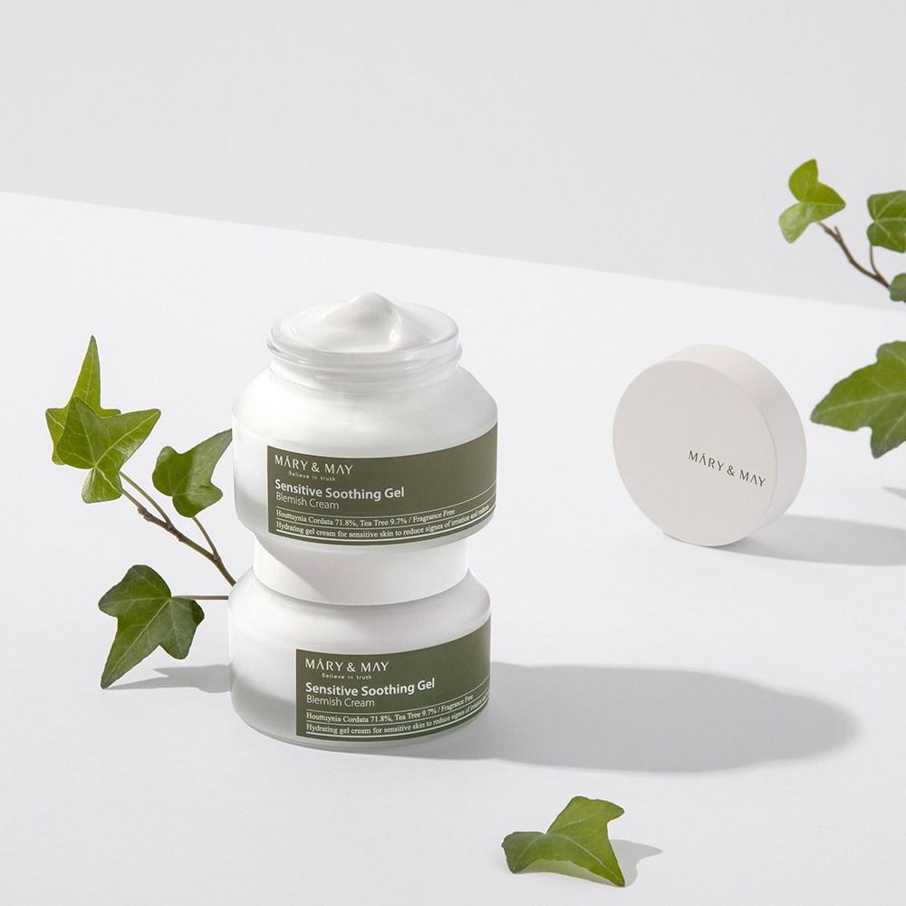 Mary & May Успокаивающий гель-крем для проблемной кожи Sensitive Soothing Gel Blemish Cream, 70 г, 2 шт.