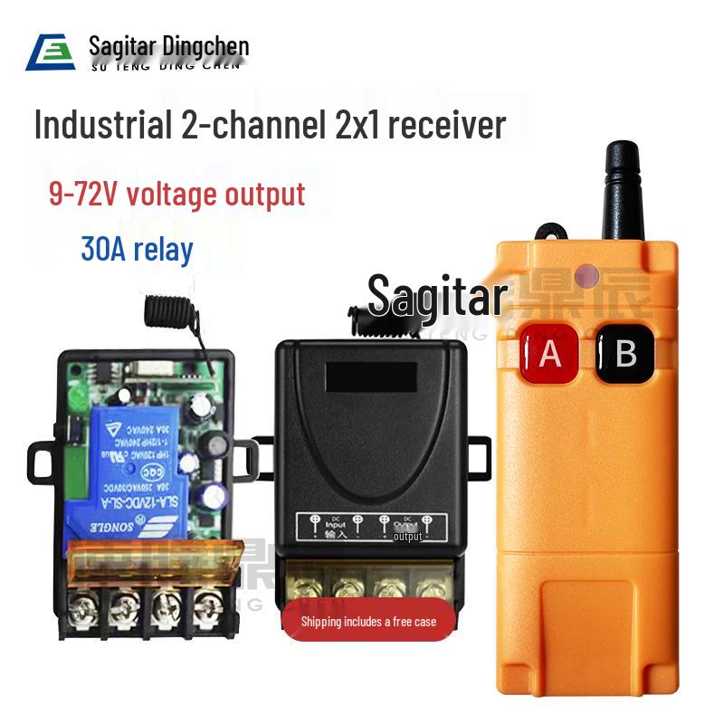 Waterproof Wireless 2-Button Remote Control Switch for 220V/380V Water Pump Motor