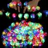 10/20/30/40/50/60pcs Glowing Rings LED Light Up Luminous Rings Party Favor Toys Flash Led Lights Glow In The Dark Party Supplies