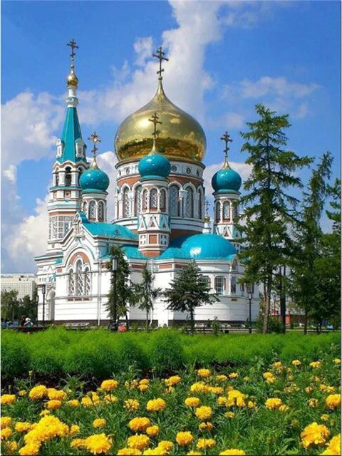 Алмазная картина Замок Новые поступления Мозаика Вышивка Церковь Вышивка крестиком Домашний декор Алмазное искусство