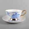 New Chinese Simple Ceramic Cup Coffee Cup Saucer Chinese Style Bone China Afternoon Tea Coffee Cup Simple Water Cups