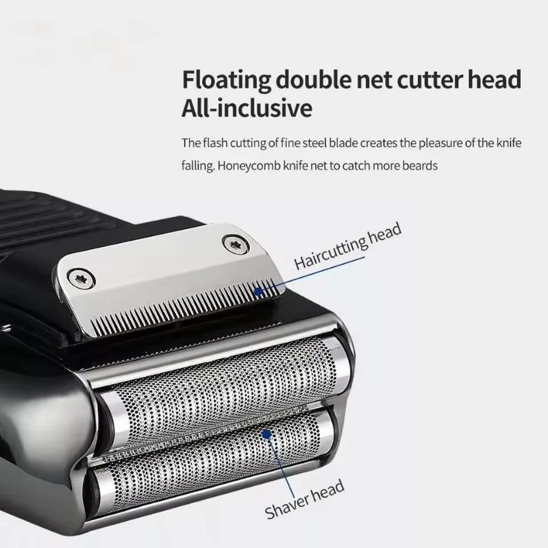 2 In 1 Rechargeable Men Shaver Hair Trimmer Hair Clippers Electric Razor Beard Shaver Hair Cutting Machine for Men Reciprocating Shaver