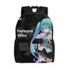 Рюкзаки Hatsune Anime Miku для мужчин и женщин, студенческие, в колледж, школу, вмещает 15-дюймовый ноутбук, сумки виртуальной певицы