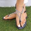 Летние сандалии для женщин 2024 Модные балетки с острым носком Женские повседневные сандалии Женские шлепанцы Римские на низком каблуке Женские сандалии