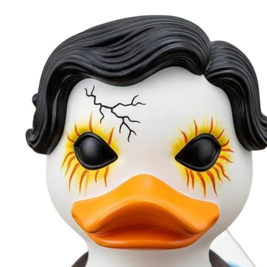 Halloween Middle Finger Duck Spooky Skull Bat Pumpkin Duck Figurine Resin Desktop Ornament for Holiday Home Office Decor