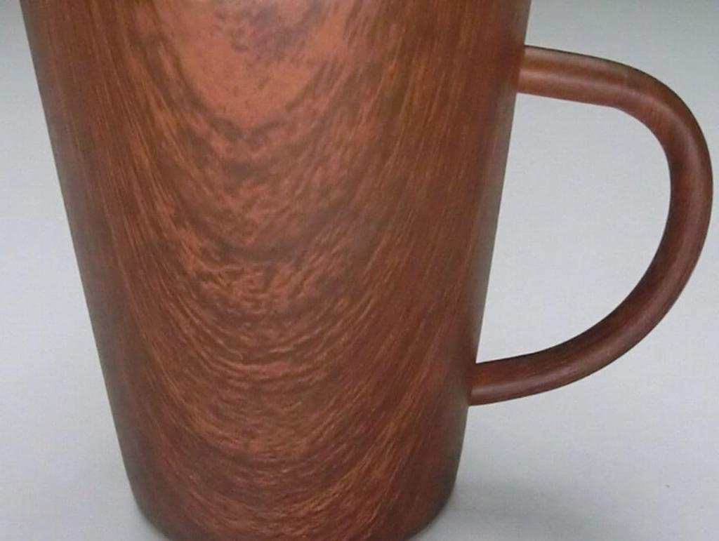 Wood Grain Stainless Steel Mug Imabari Towel Dishwasher Safe J-kitchens & Set, 360ml,