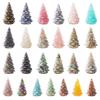 Elegant Holiday Decor Resin Christmas Tree Figurine, Crystal Desktop Ornament, Ornament Miniature Decoration for Home Office, Gift Party Centerpiece