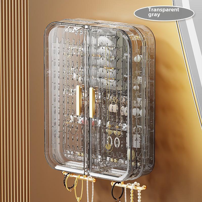 Настенная вместительная шкатулка для хранения ювелирных изделий: Многофункциональная стойка для сережек, ожерелий, элитный и изысканный дизайн