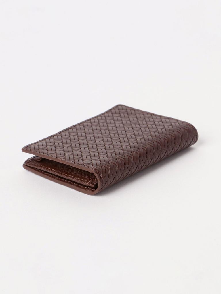 Mesh Embossed Leather Business Card Holder BLACK FREE [BEAMS HEART] Wallet/Pouch Men's