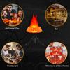 Halloween Flame Light LED Flame Pumpkin Lamp with Tripod Stand for Halloween Indoor Outdoor Decoration