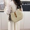 Woven Straw Bag Women's New Niche Messenger Bag Summer Versatile High-end Portable Bucket Bag