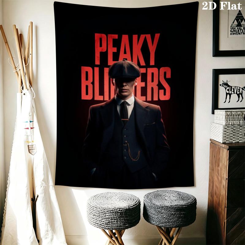 Peaky Blinders Wall Tapestry Aesthetic Wall Hanging Printed Fabric Blanket Decorative Tapestries for Bedroom Living Room Home Decor