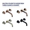 Brushed Rose Gold Basin Faucet 100% Solid Brass Sink Faucet  Wall Mounted Brushed Gold  Basin Mixer Hot And Cold Bathroom Tap