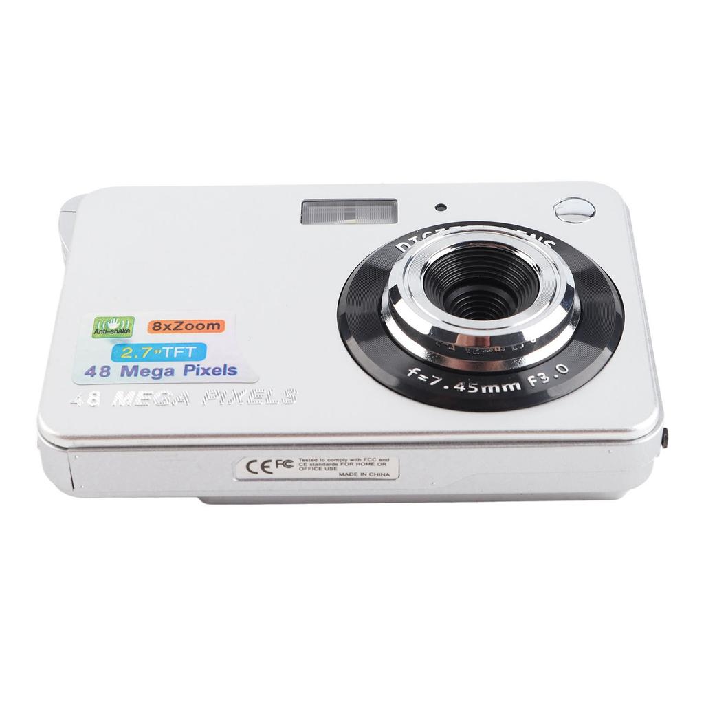 Digital Camera for Teens 48MP HD 2.7 Inch TFT Screen 8X Zoom Autofocus Anti Shake Pocket Compact Camera for Travel