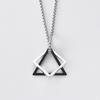 Men Necklace Triangle Square Pendant Necklace Dating Work Party Versatile Style Necklace Clothing Accessory