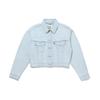 Женская джинсовая куртка Levis однотонная на пуговицах с длинным рукавом, куртки, светло-голубая A7439-0006