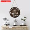 1pc 2d Flat Wood Coffee Signs Decor for Coffee Bar Wood Farmhouse Wall Sign - 20cm Decor for Kitchen Home Office Cafe Coffee Station Housewarming Gift