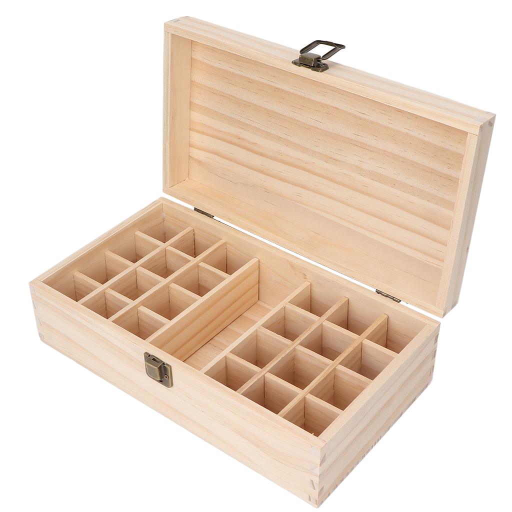 Коробка для эфирных масел 24 ячейки Многофункциональный деревянный держатель для эфирных масел для эфирных масел, косметики, лака для ногтей, подарок