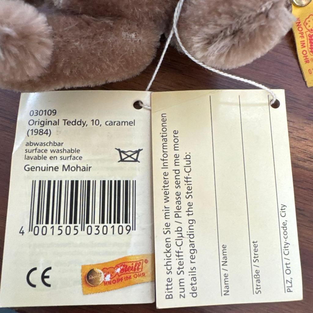 [USED] Steiff Miniature Teddy Bear