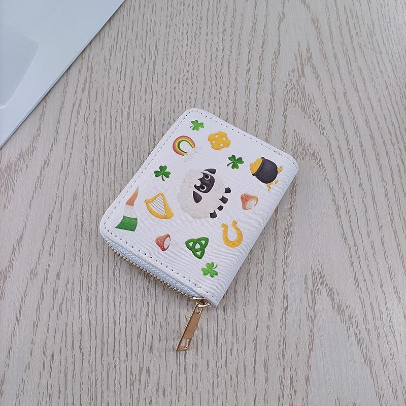 Женский мультяшный мини-кошелек в корейском стиле и держатель для карт на молнии, кошелек для монет