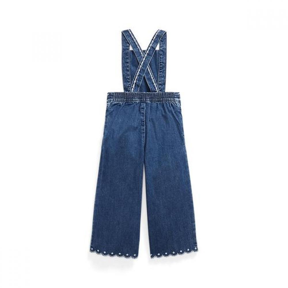 Polo Ralph Lauren Girls Embroidered Denim Jumpsuit Cwpoopcr3320010400