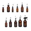 Бутылка Светоблокирующее Стекло Многоразовый Контейнер Разные Размеры С Пипеткой Спрей-насосом Для Эфирных Масел Ухода За Кожей