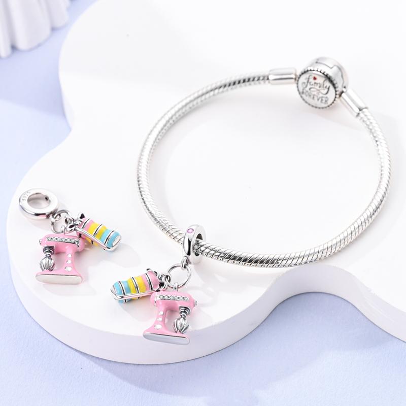 Original Charms Copper Colorful Macaron Baking Pendants Fit Charms Plata Bracelets For Women Women Jewelry Making Diy