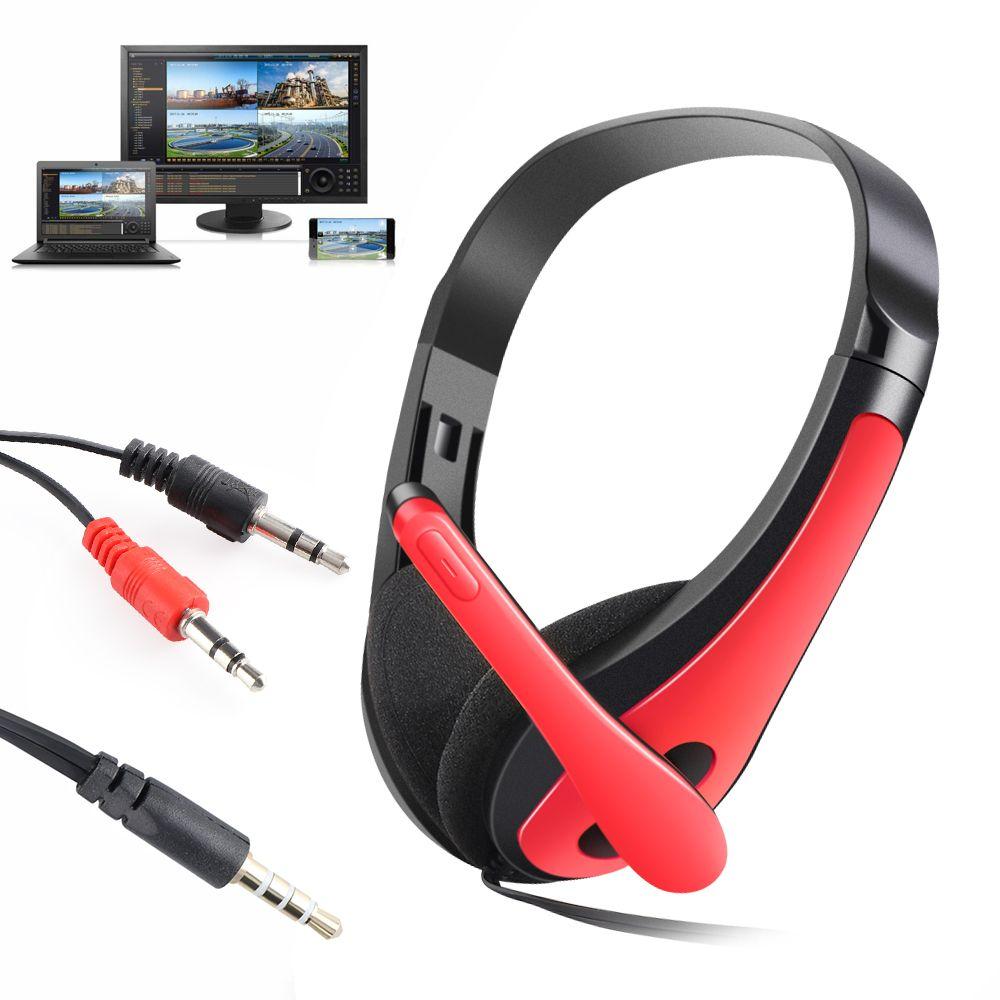 High Quality Noise Cancelling For PC Computer Phone 3.5mm Head Headphone Microphone Headset Headset