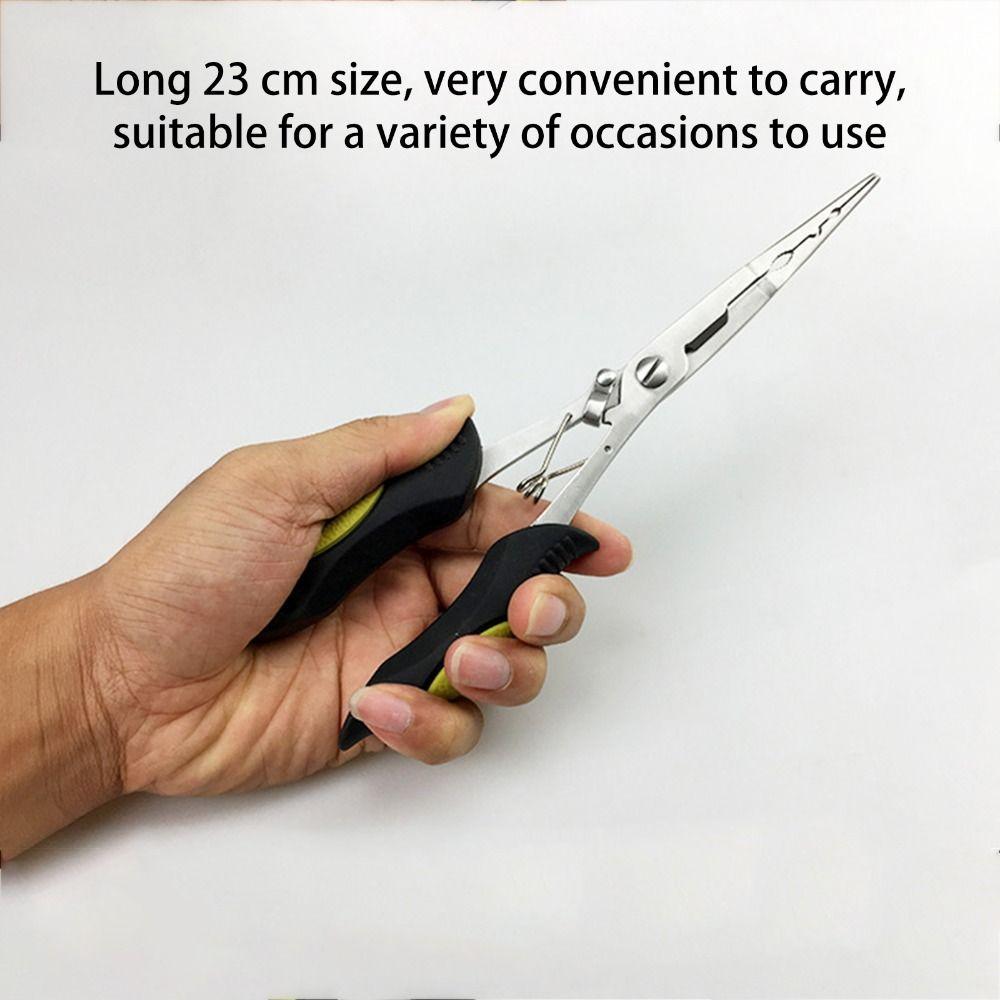 Pliers with Rubber Handle Steel Pliers Stainless Pliers Tongs Fish Mouth Pliers Hook Fishing Pliers