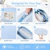 Gingham Check Pencil Case Pastel Color Pencil Pouch Portable Stationery Storage Bag  Back To School
