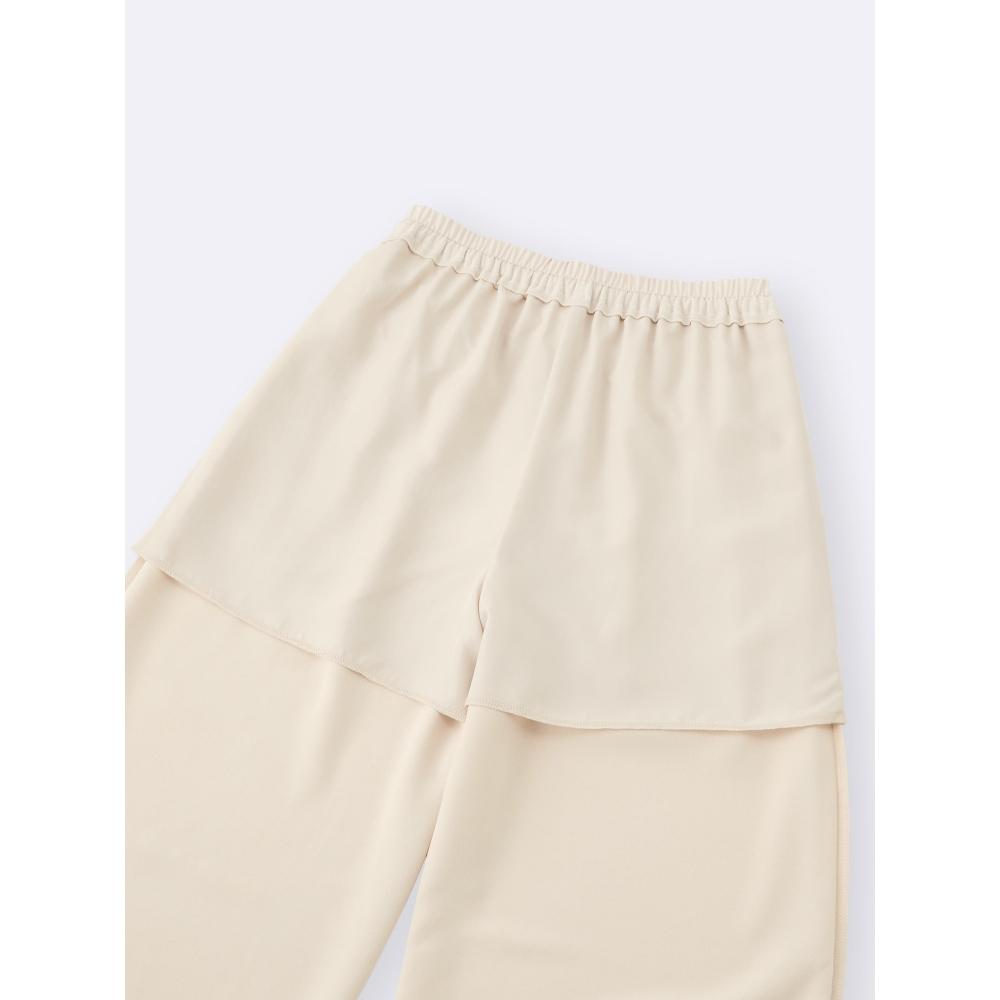 GU by Uniqlo Широкие брюки со складками, укороченные, длина 61,0 см