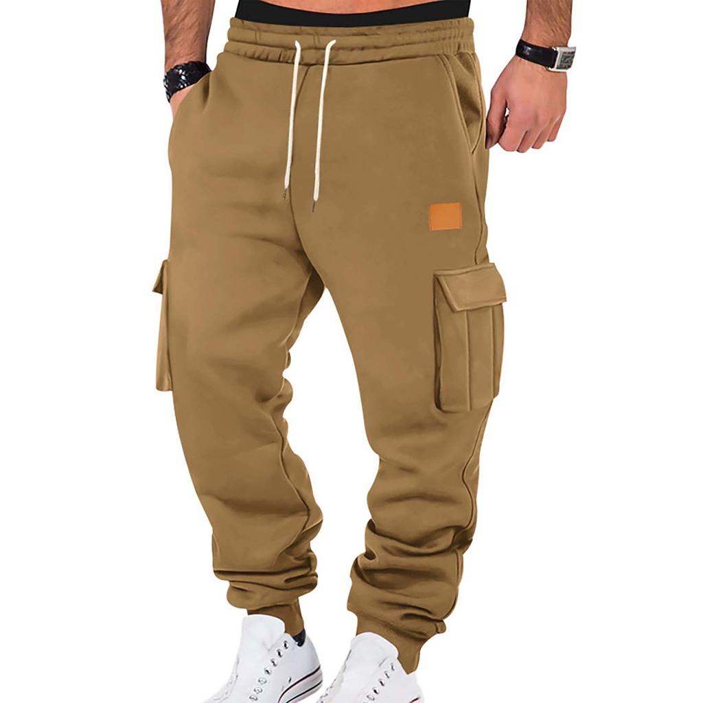 Men's Winter Sports Casual Pants Men's Sports Multi Pocket Work Pants Sweatpants