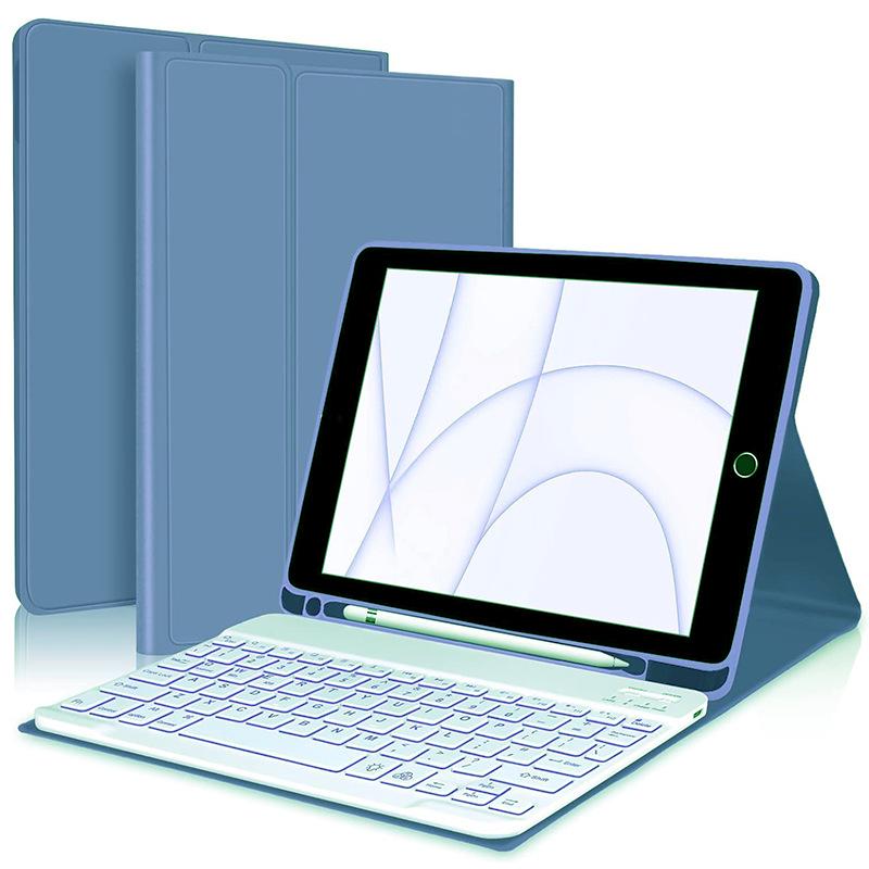 Чехол-клавиатура с подсветкой Bluetooth для Galaxy Tab A9+ 11 дюймов: Съемный, Защитный, Мягкая оболочка