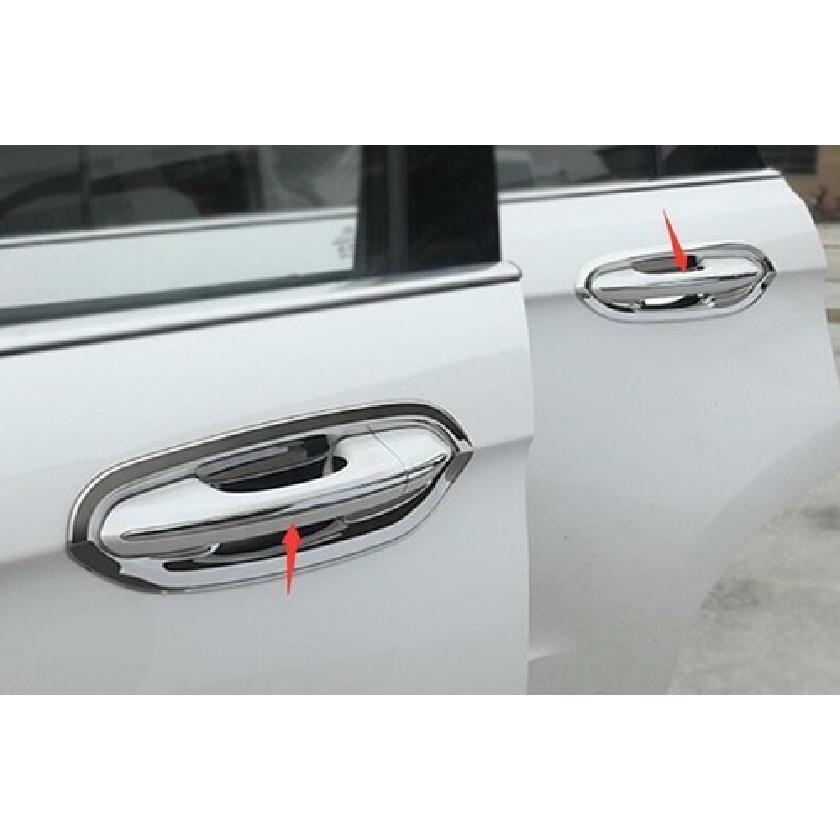 Chrome Steel Exterior Side Door Handle Cover Trim 8PCS For Ford Edge 2015-