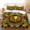 Покрывало для кровати 3D Золотой Трофей Модные пододеяльники для детей и подростков Постельное белье Домашний декор для спальни Королевский размер Покрывала