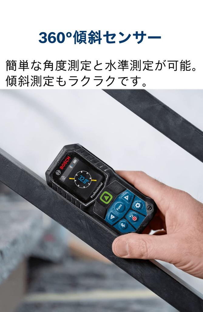 Профессиональный дальномер Bosch с зеленым лазером, работающий от 2 щелочных батареек типа АА (основной корпус, сумка, в комплекте) GLM50-27CG [Оригинал]