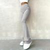 Весенние и осенние женские однотонные модные брюки с высокой талией