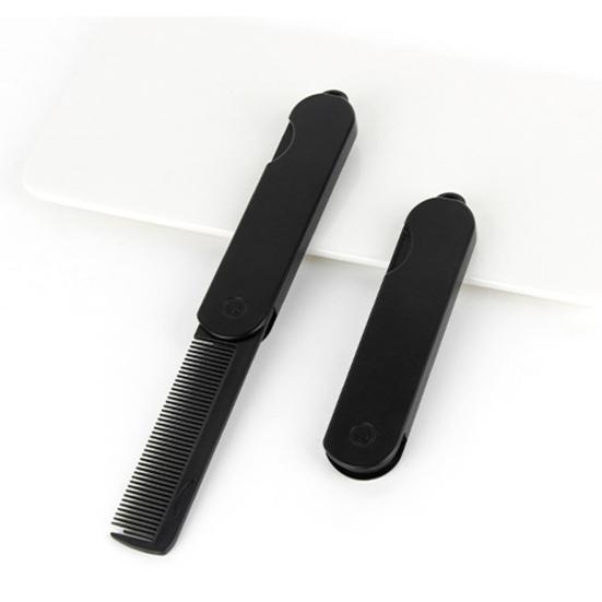 Складная расческа 2 в 1 для мужчин, расческа для укладки с пышной текстурой, объемная карманная расческа с широкими зубьями для путешествий, для ежедневного ухода за волосами, бородой и усами