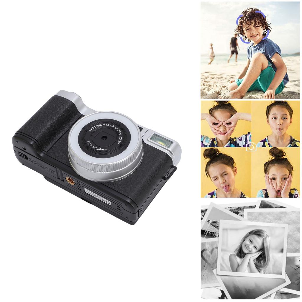 4K Digital Camera Autofocus 64MP Vlog Camera with 2.8 Inch 180 Degree Screen Travel Camara for Photography