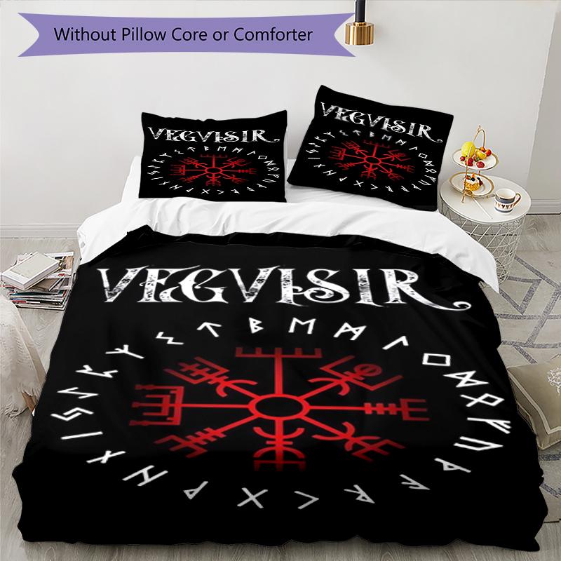 3pcs Viking Bedding Set Duvet Cover Closure Includes 1 Duvet Cover & 2 Pillowcases, Soft and Comfortable for All Seasons.