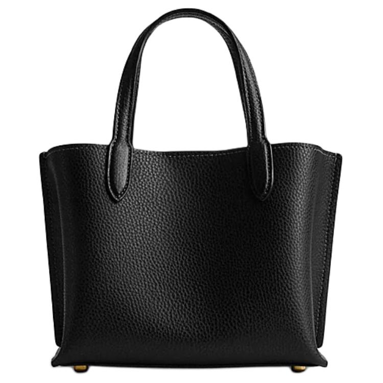 Coach Бренд Willow 18 Логотип Съемный плечевой ремень Сумка-тоут из фактурной кожи Сумка для покупок Сумка через плечо Маленькая женская сумка-тоут CW549-B4M2